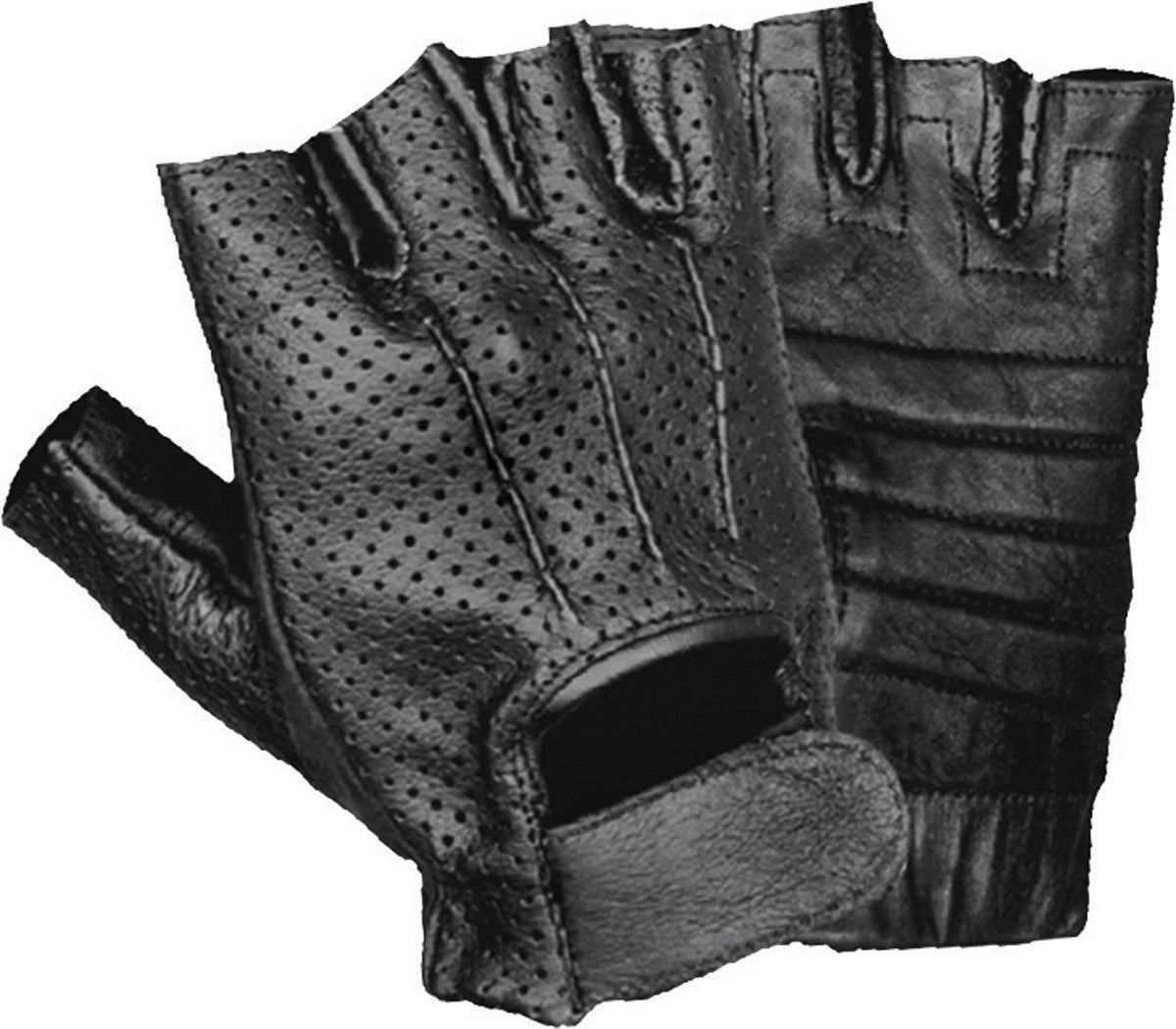 Men's Fingerless Leather Gloves